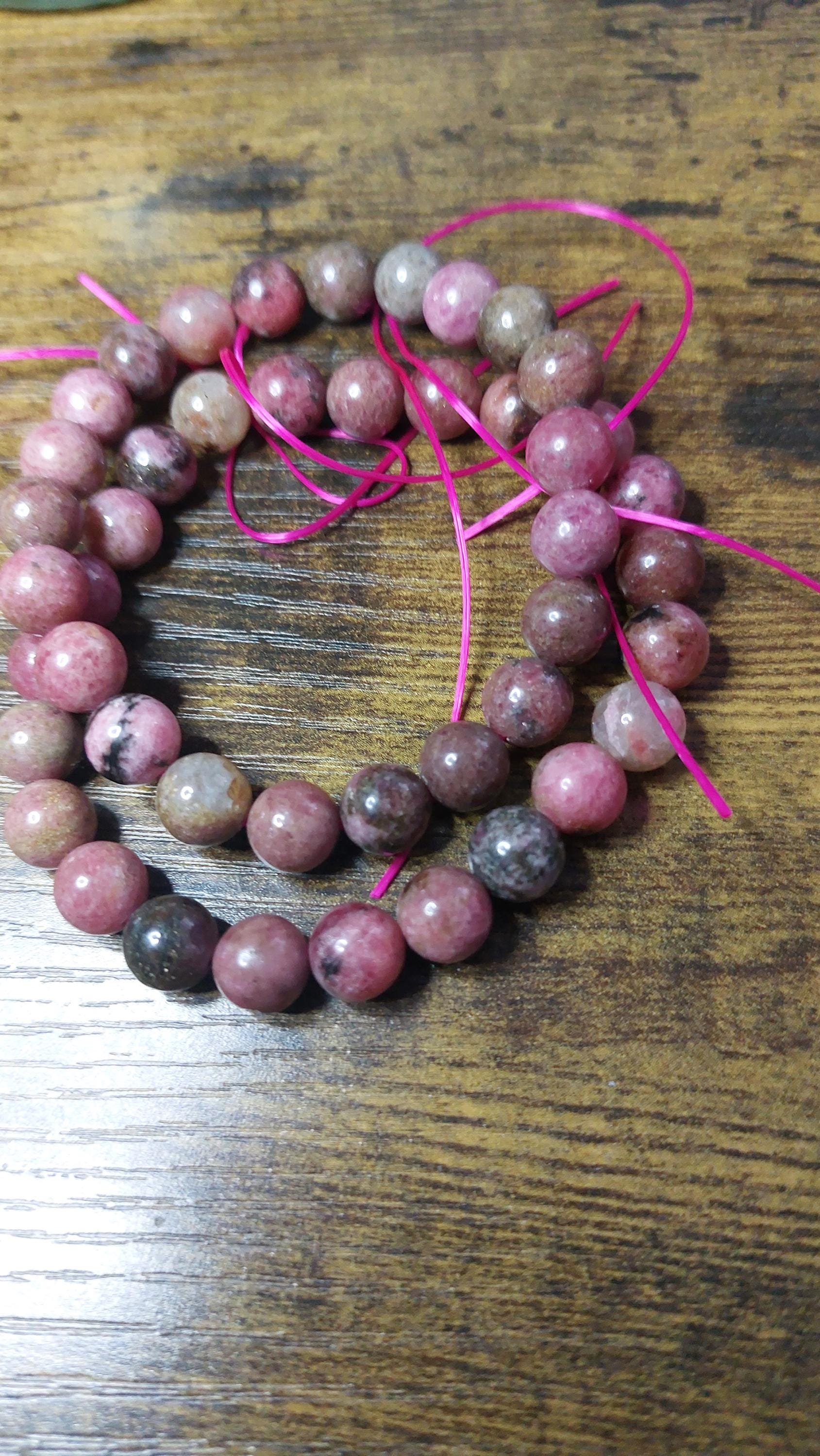Bracelet rhodonite 8mm beads