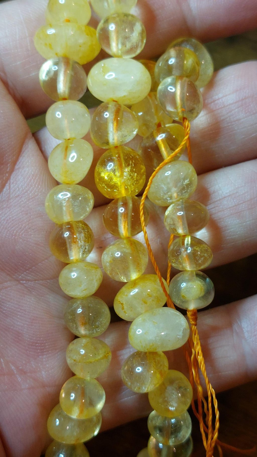 Natural citrine beads nuggets 10-8mm