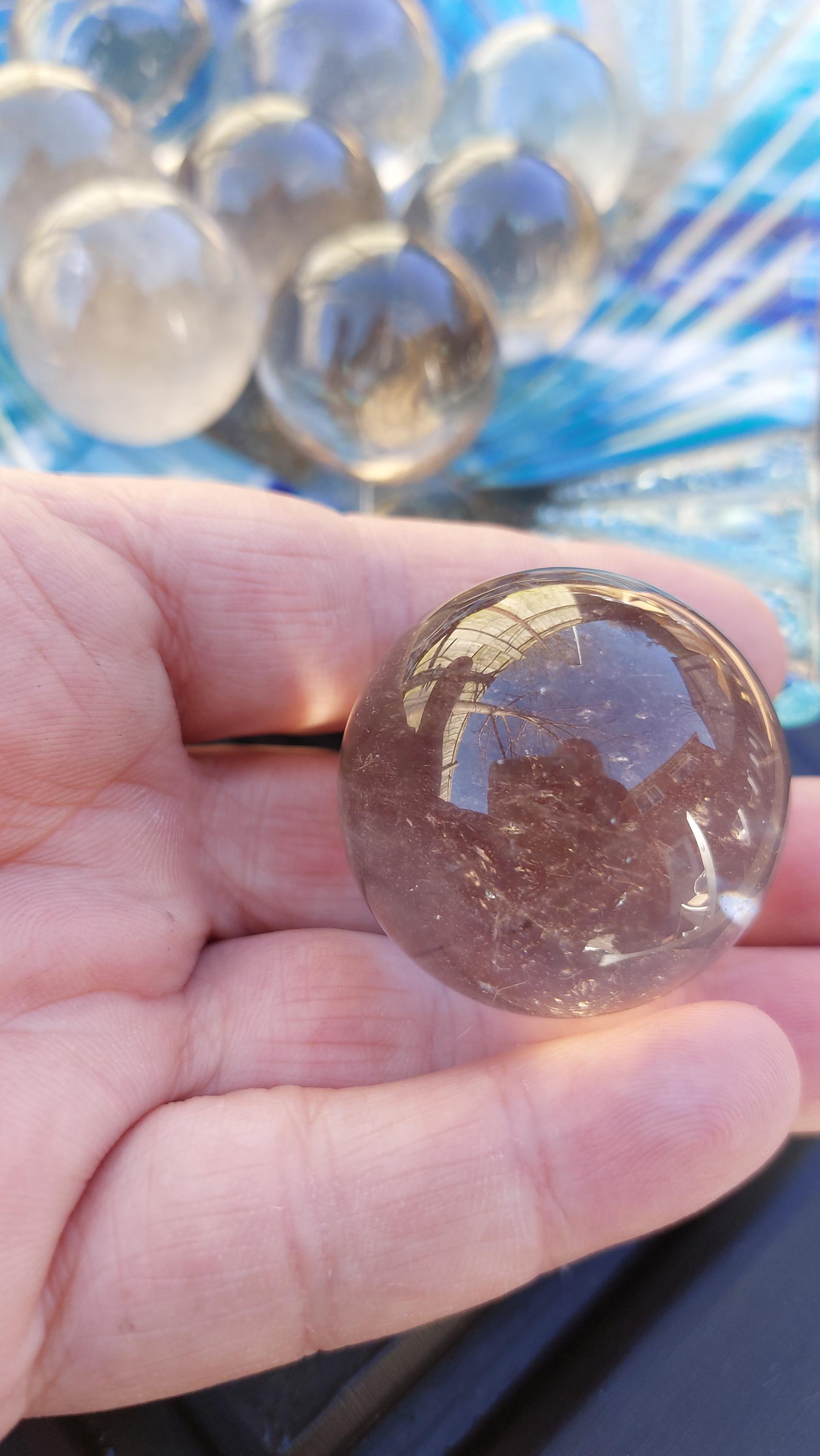 smokey quartz mini sphere