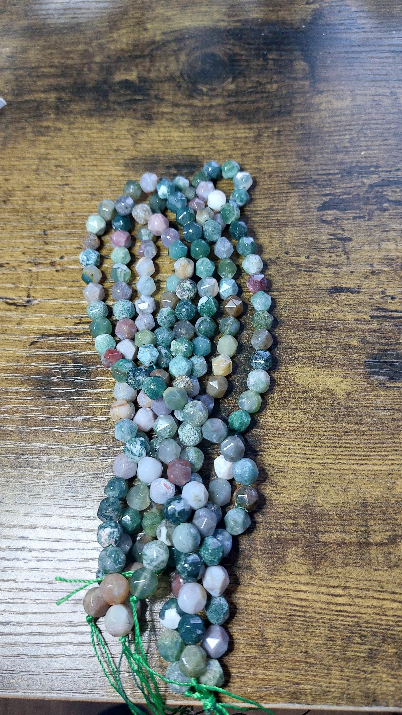 Indian Agate Faceted Beads 8mm