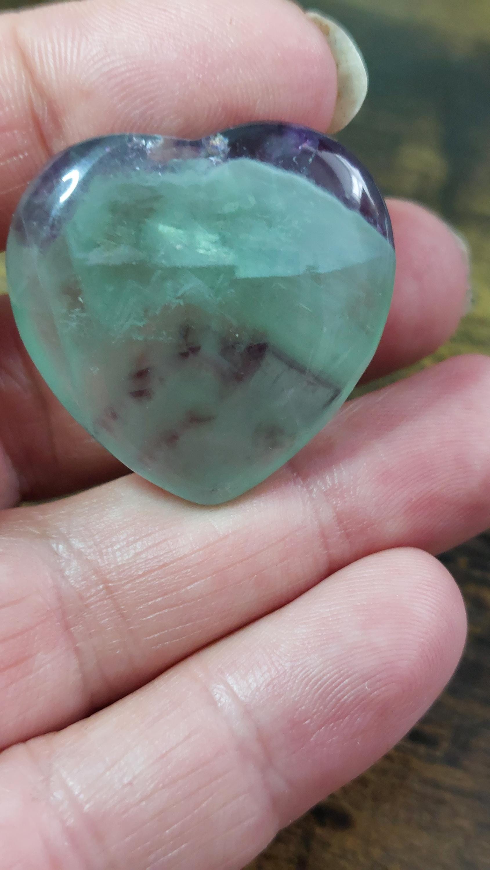 Natural Fluorite Palmstone 30mm