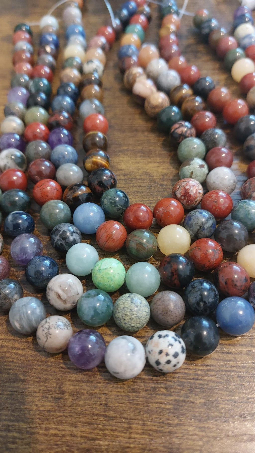 Multistone strand beads 10mm
