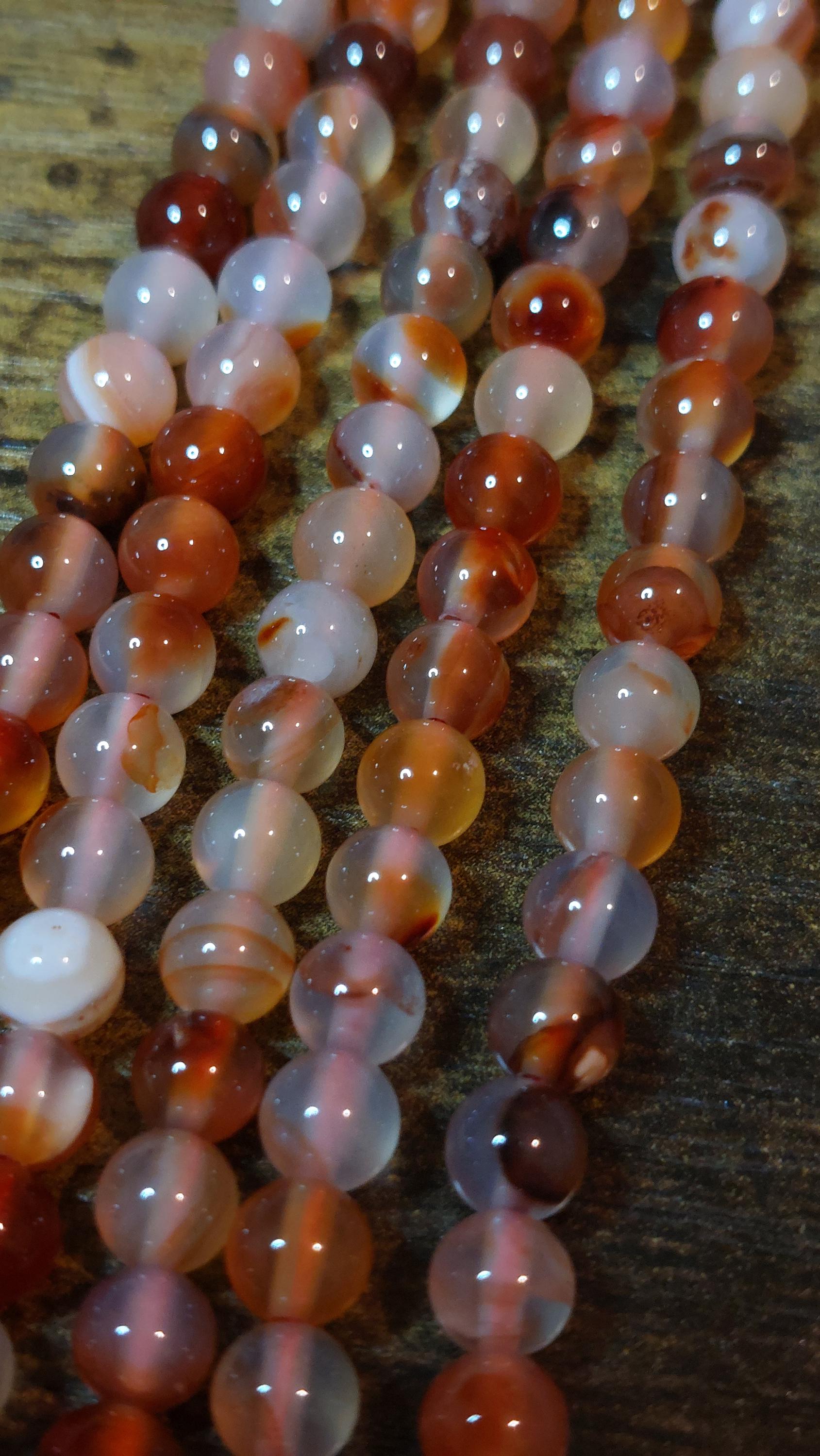 natural Sardonyx 6mm besds