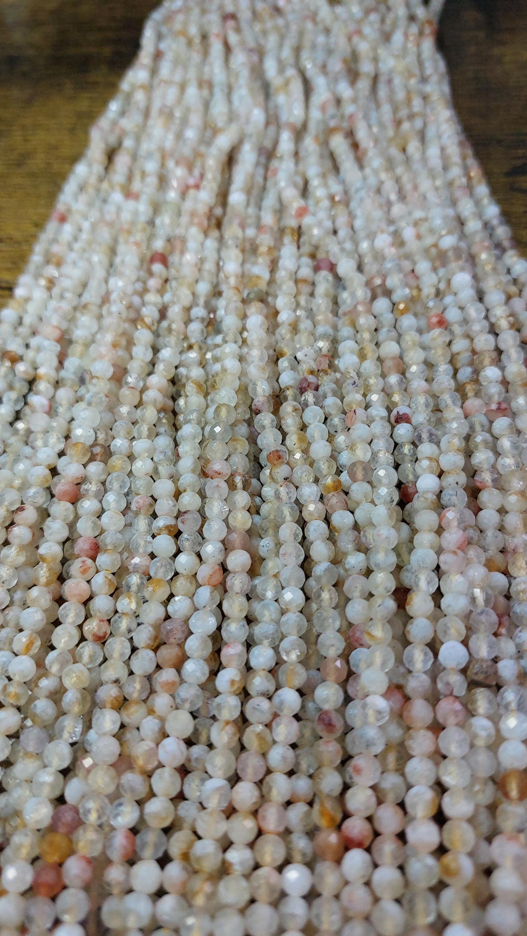 Natural Yellow Quartz Faceted Beads 4mm