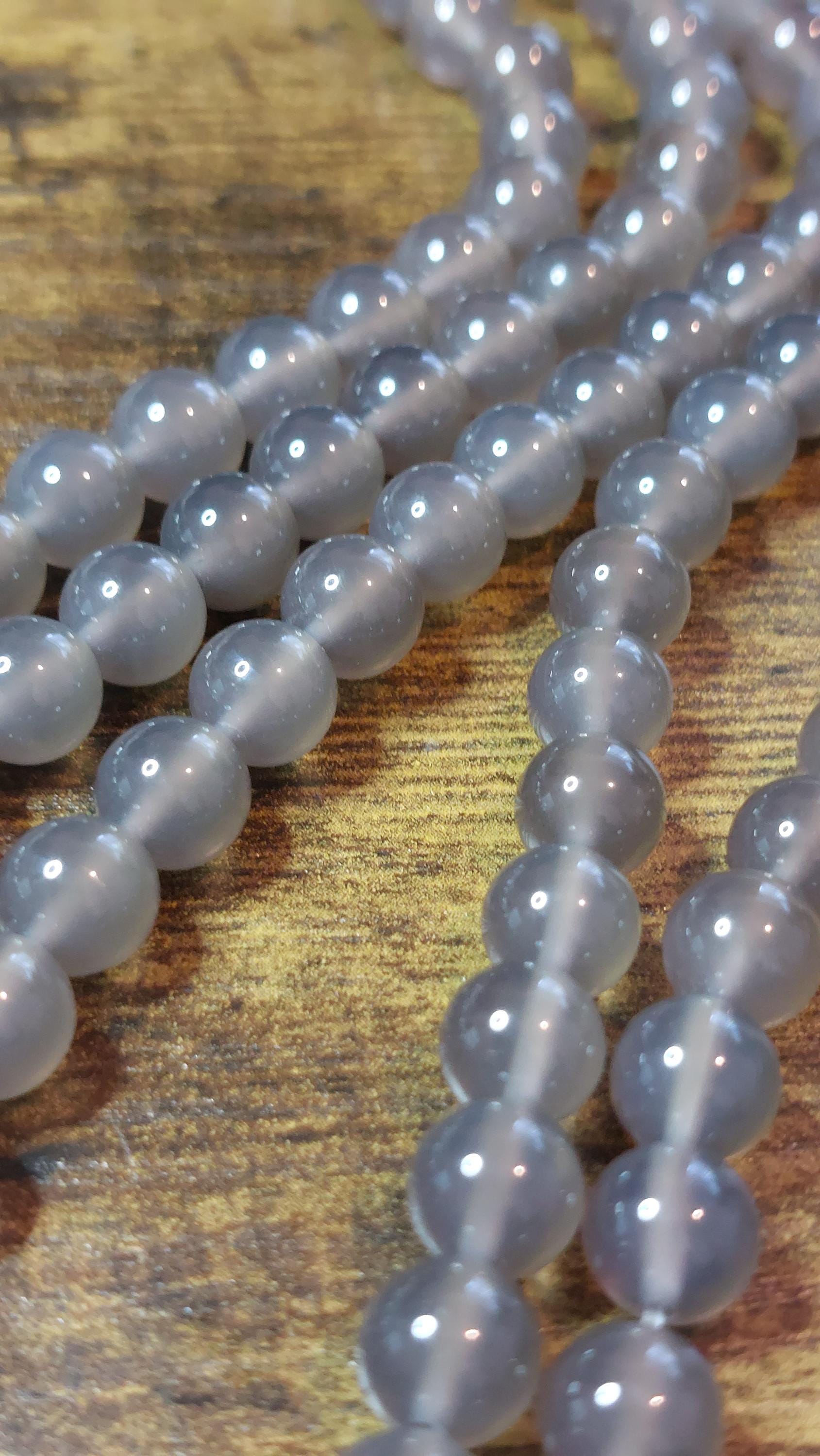 natural grey agate beads 8mm
