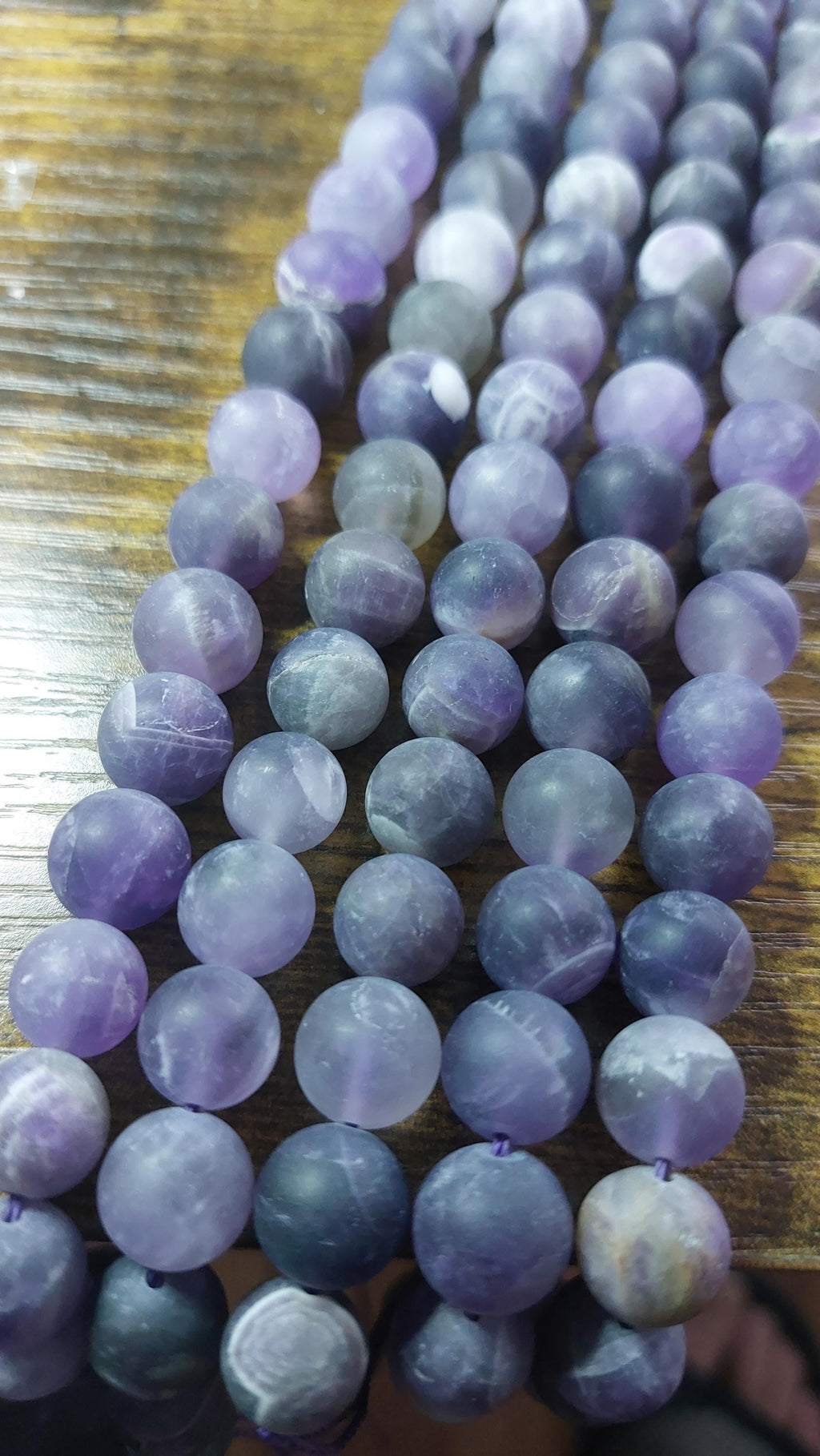 Frosted Amethyst Beads 10mm