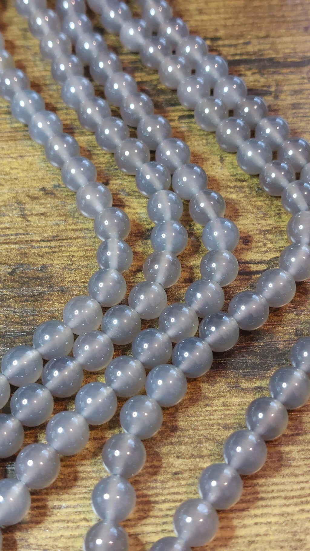 natural grey agate beads 8mm