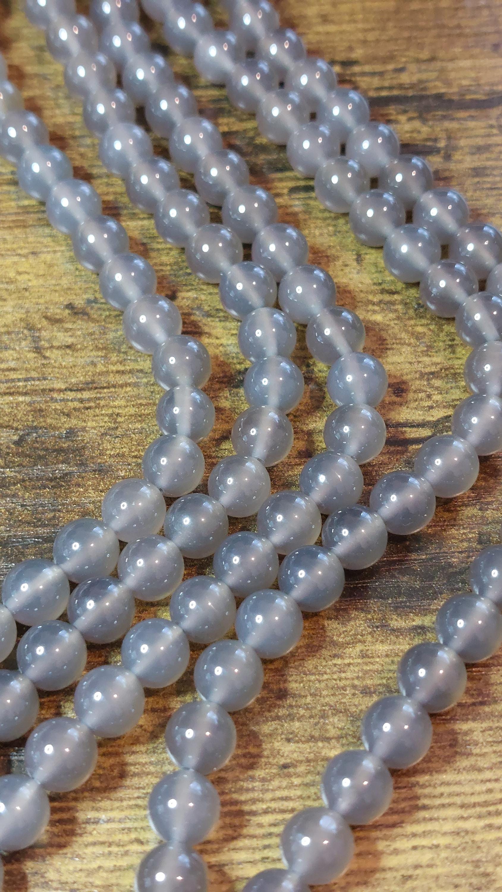 natural grey agate beads 8mm