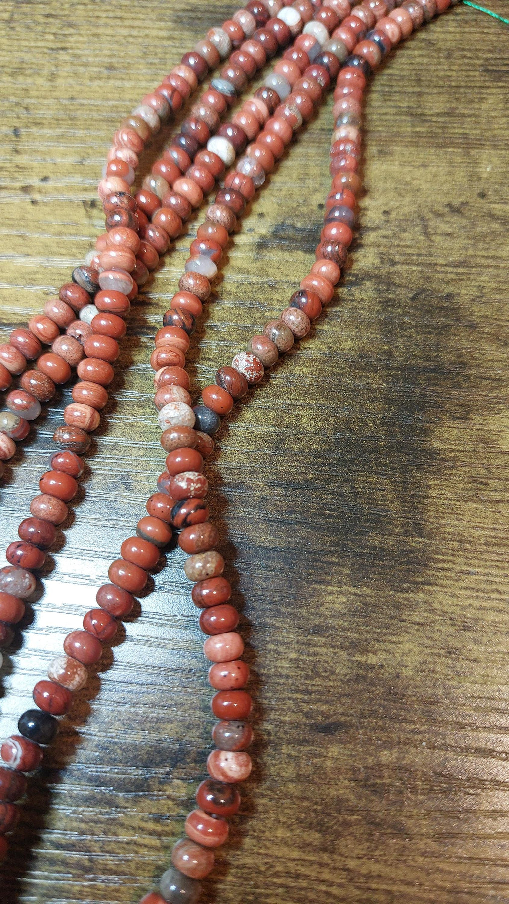 natural red jasper beads rondelle 6x4