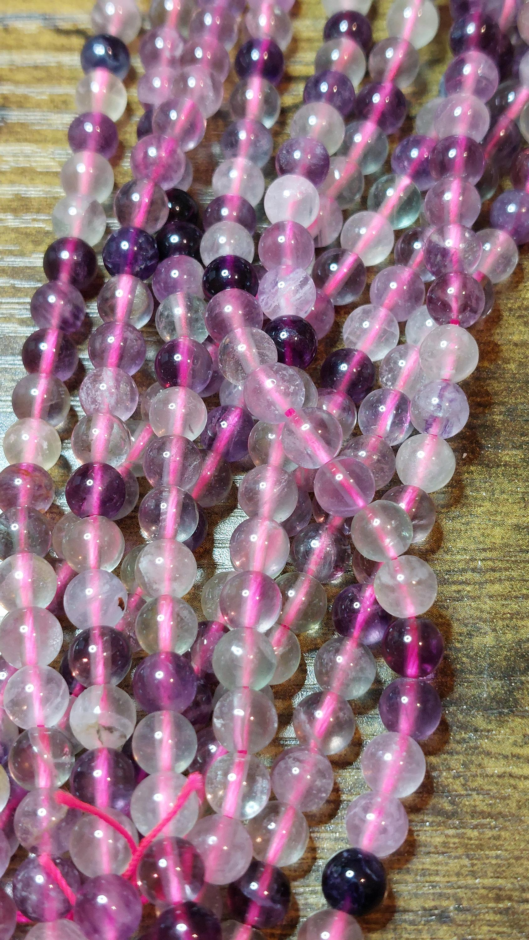 Natural Fluorite Beads 6mm
