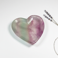 Natural Fluorite Carved Heart Plate