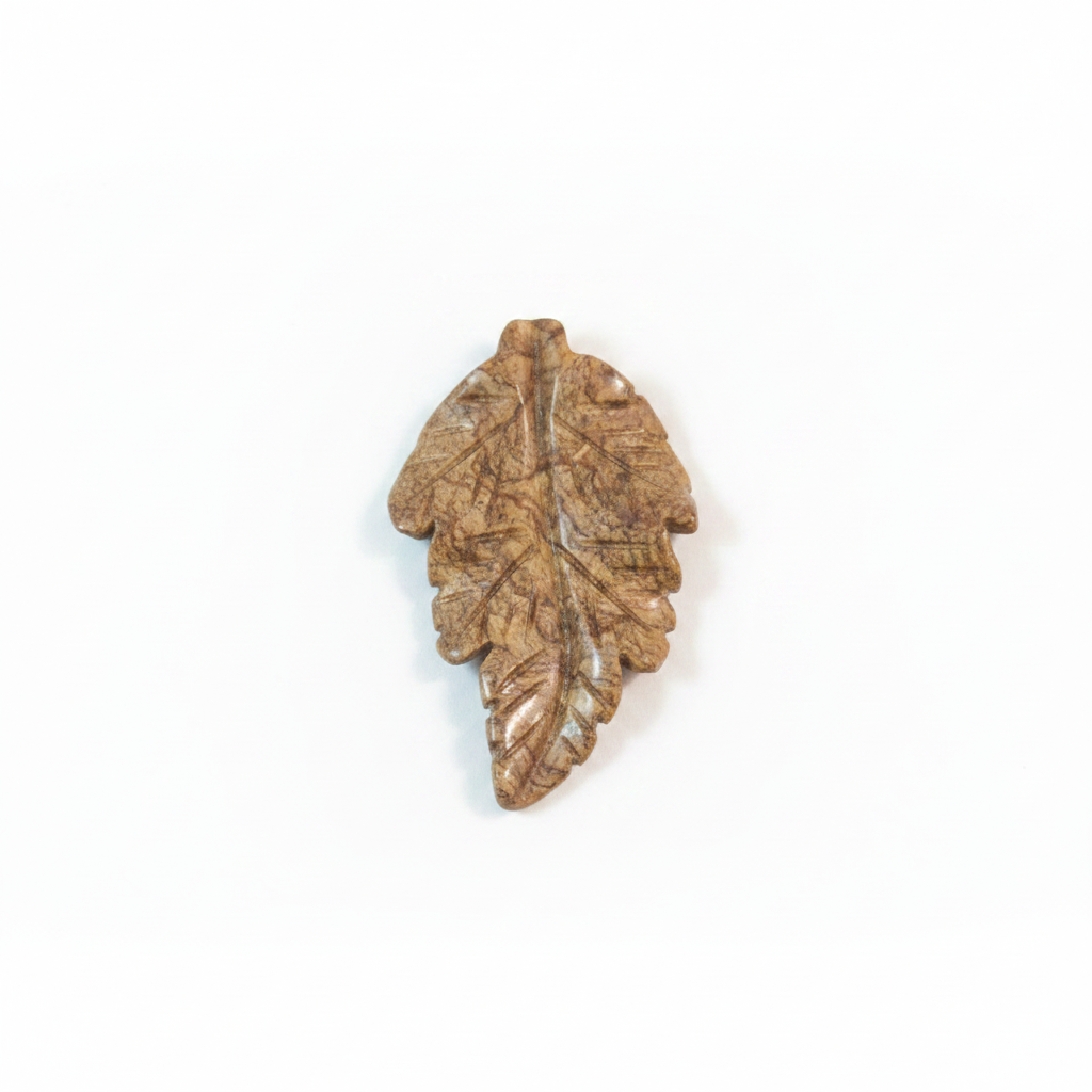 Picture Jasper Leaf Pendant