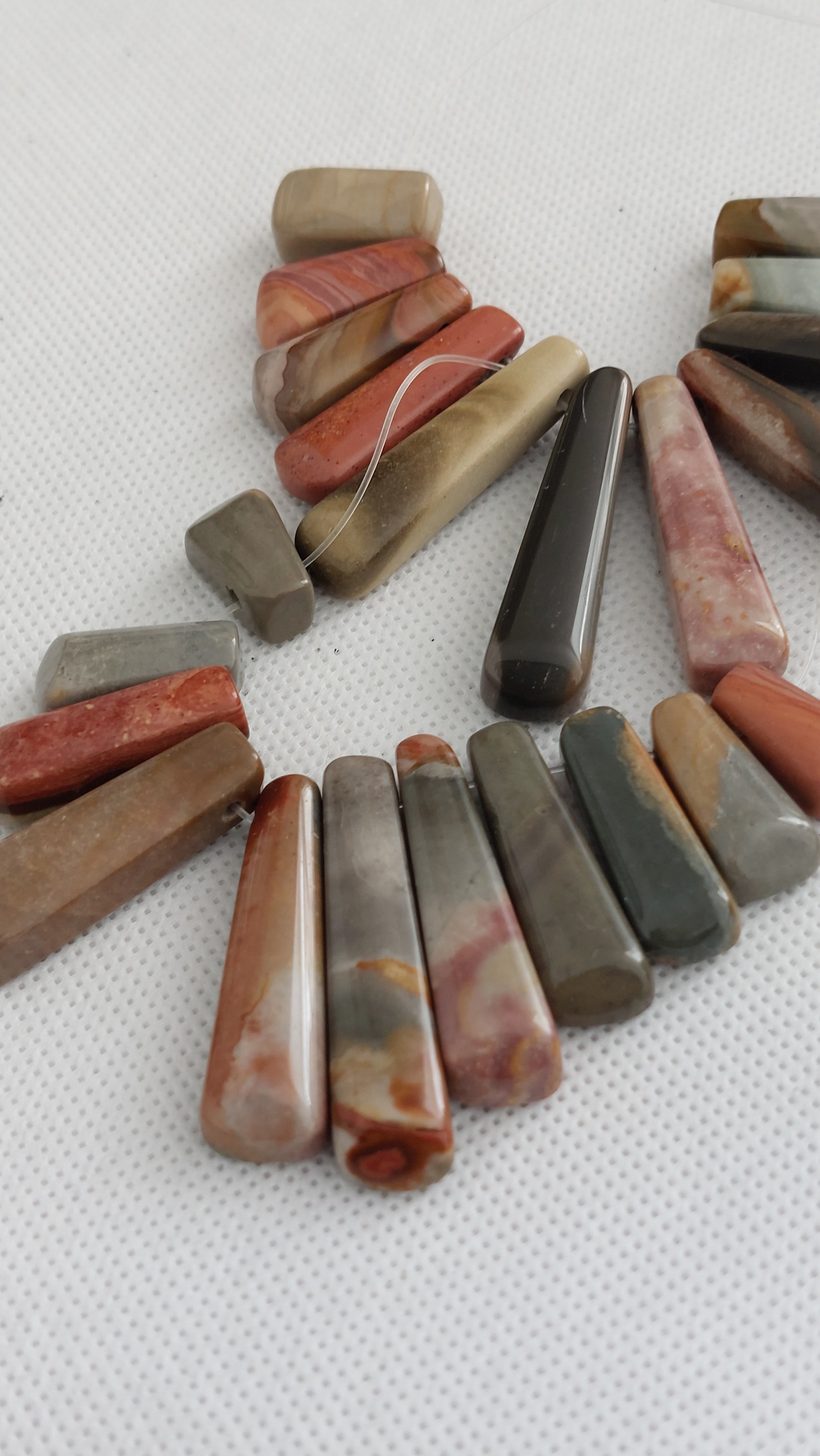 Polychrome Jasper large beads/ pendants
