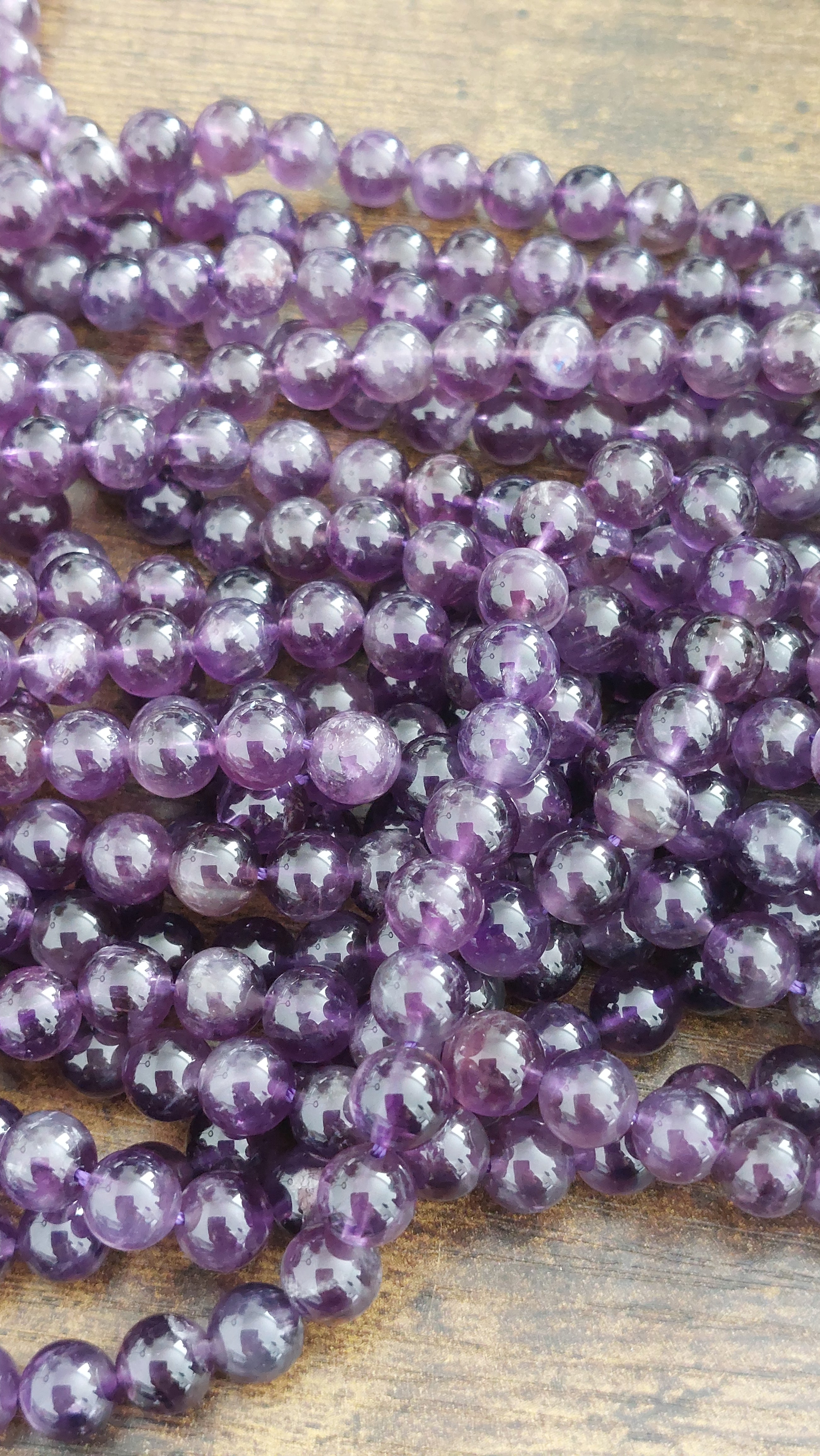 Amethyst Round Beads – 8mm