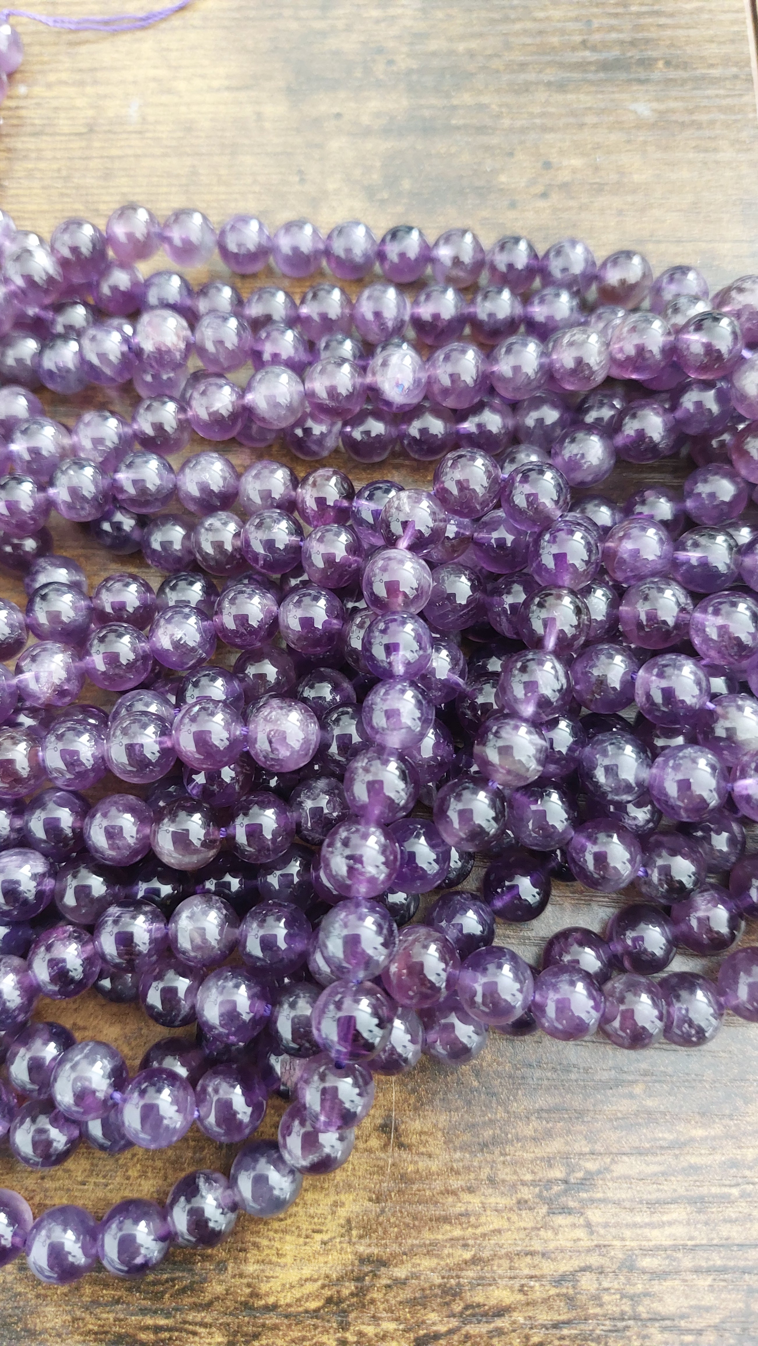 Amethyst Round Beads – 8mm