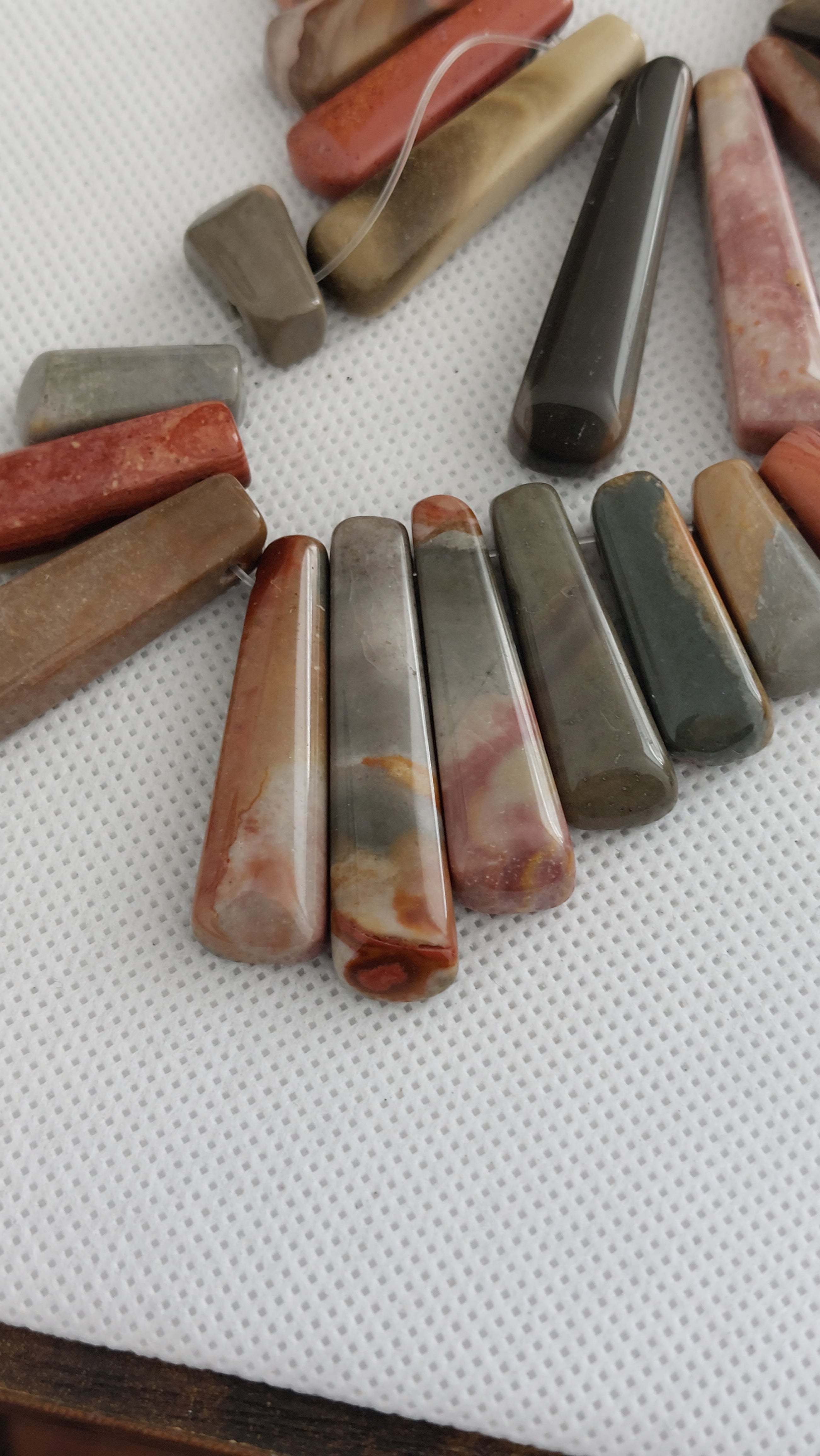 Polychrome Jasper large beads/ pendants